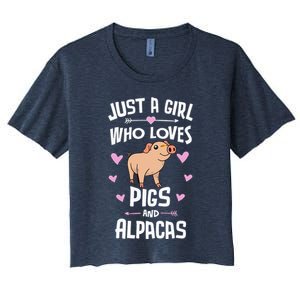 Pigs And Alpacas Gifts Women's Crop Top Tee