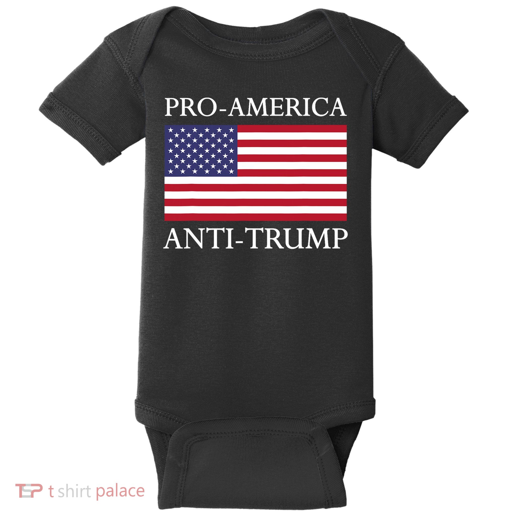 Pro America Anti Trump American Usa Flag Resist Baby Bodysuit