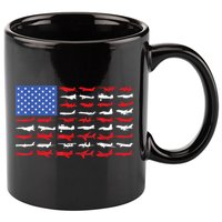Pilot Airplane American Flag Plane Aviation Short Sleeve 11oz C Handle Ceramic Mug
