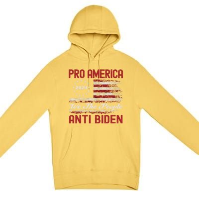 Proamerica Antibiden American Usa Flag Funny Gift Premium Pullover Hoodie