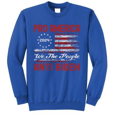 Proamerica Antibiden American Usa Flag Funny Gift Sweatshirt