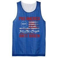 Proamerica Antibiden American Usa Flag Funny Gift Mesh Reversible Basketball Jersey Tank