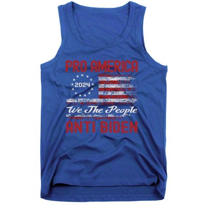 Proamerica Antibiden American Usa Flag Funny Gift Tank Top