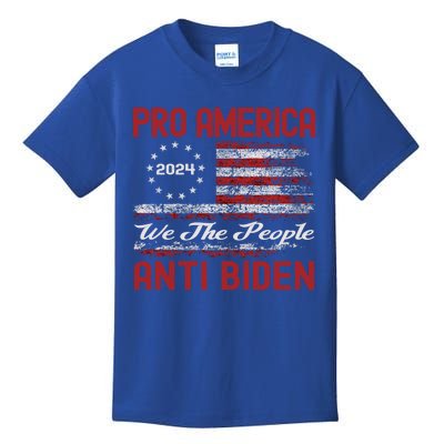 Proamerica Antibiden American Usa Flag Funny Gift Kids T-Shirt