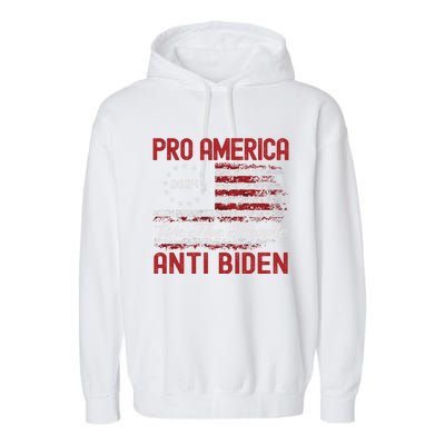 Proamerica Antibiden American Usa Flag Funny Gift Garment-Dyed Fleece Hoodie