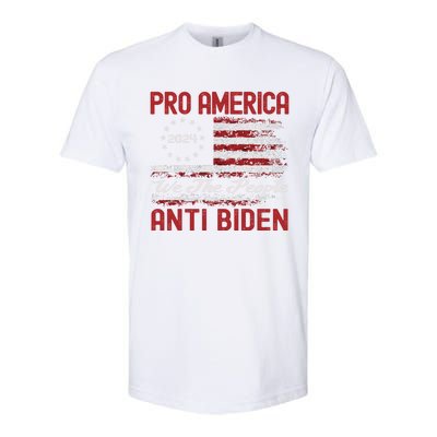 Proamerica Antibiden American Usa Flag Funny Gift Softstyle CVC T-Shirt