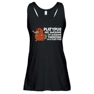 Platypus Are Awesome Im Awesome Therefore Im A Platypus Ladies Essential Flowy Tank