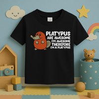 Platypus Are Awesome Im Awesome Therefore Im A Platypus Toddler T-Shirt