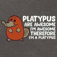 Platypus Are Awesome Im Awesome Therefore Im A Platypus Cotton Canvas Backpack