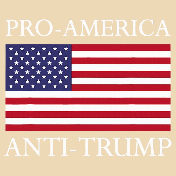 Pro America Anti Trump American Usa Flag Resist Drawstring Bag