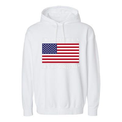 Pro America Anti Trump American Usa Flag Resist Garment-Dyed Fleece Hoodie