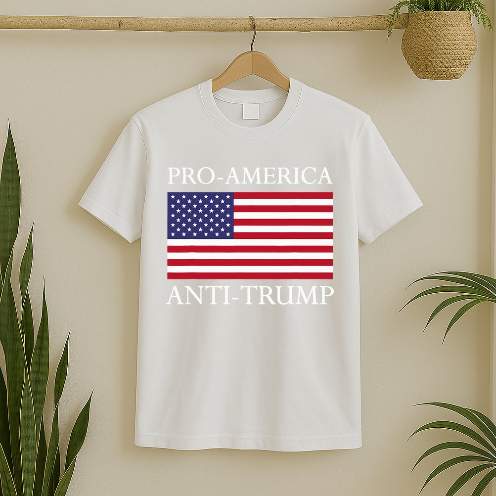 Pro America Anti Trump American Usa Flag Resist T-Shirt