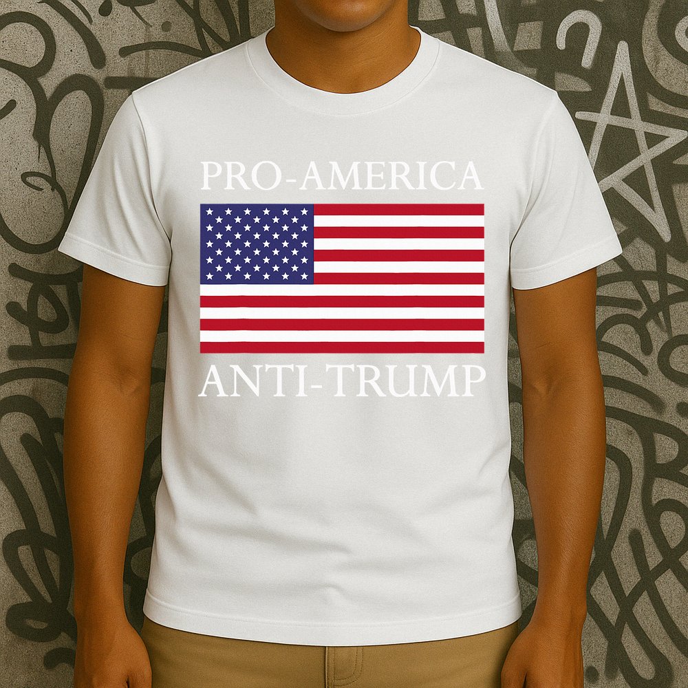 Pro America Anti Trump American Usa Flag Resist T-Shirt