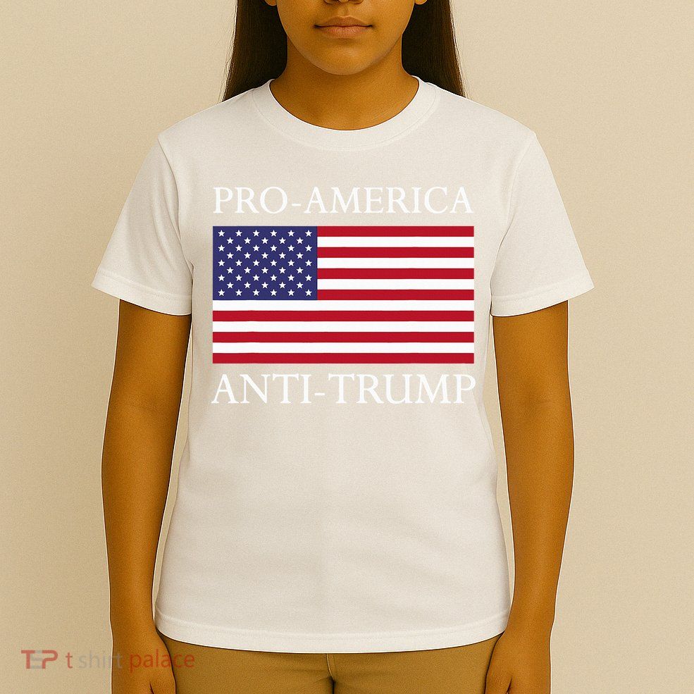 Pro America Anti Trump American Usa Flag Resist T-Shirt
