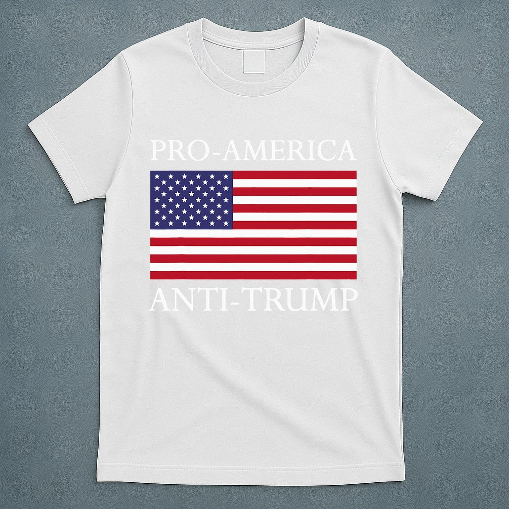Pro America Anti Trump American Usa Flag Resist T-Shirt