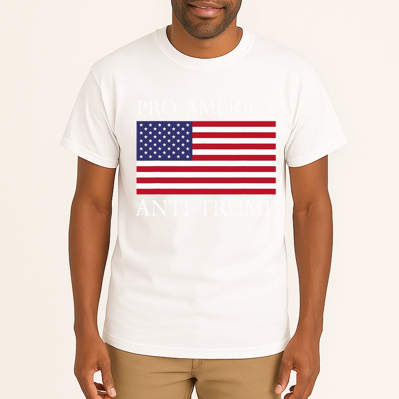 Pro America Anti Trump American Usa Flag Resist Tall T-Shirt
