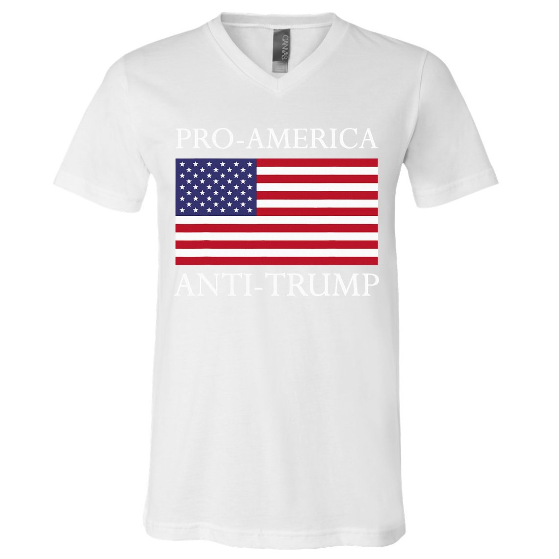 Pro America Anti Trump American Usa Flag Resist V-Neck T-Shirt