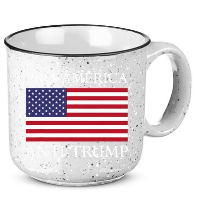 Pro America Anti Trump American Usa Flag Resist 15oz Campfire Ceramic Mug