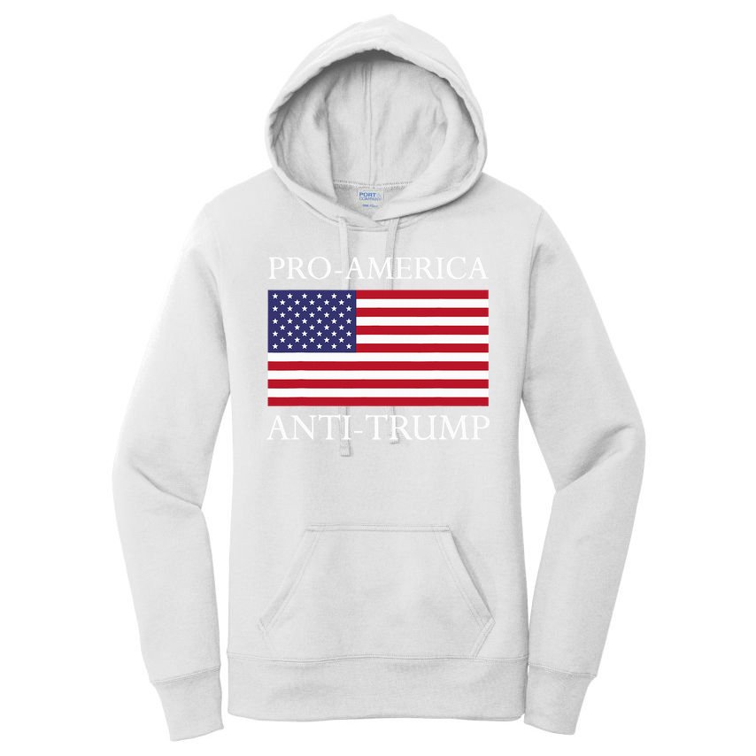 Pro America Anti Trump American Usa Flag Resist Women's Pullover Hoodie