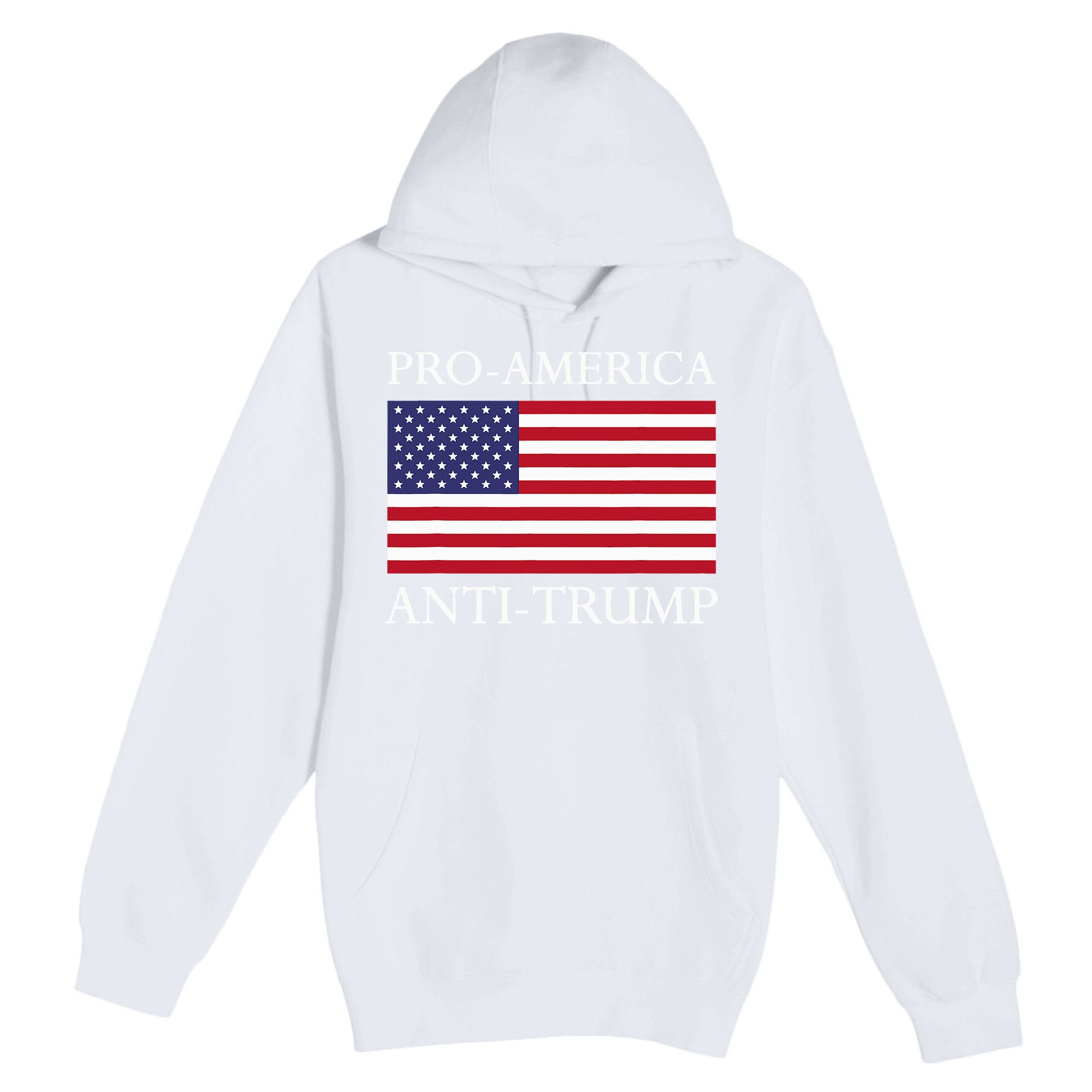 Pro America Anti Trump American Usa Flag Resist Premium Pullover Hoodie