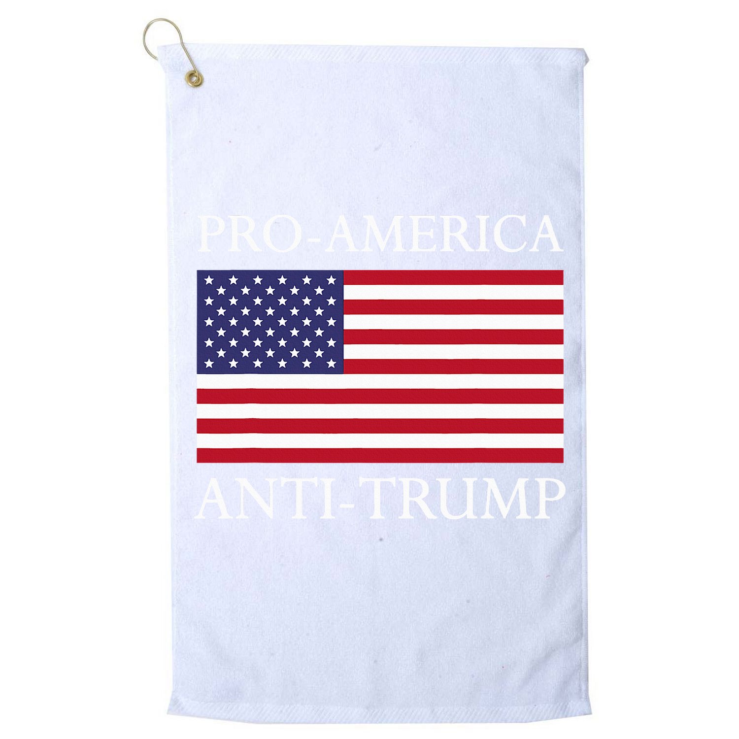 Pro America Anti Trump American Usa Flag Resist Golf Towel