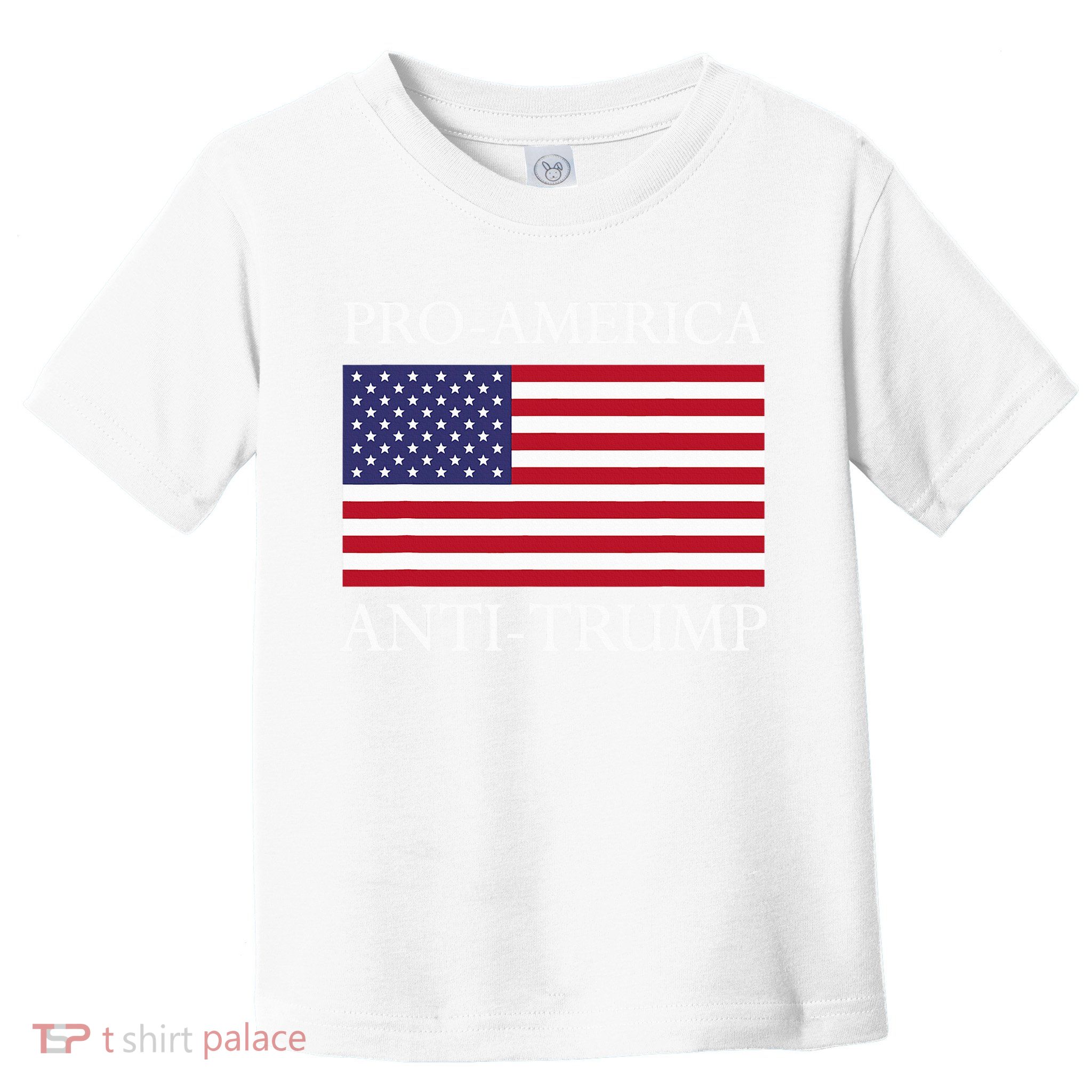 Pro America Anti Trump American Usa Flag Resist Toddler T-Shirt