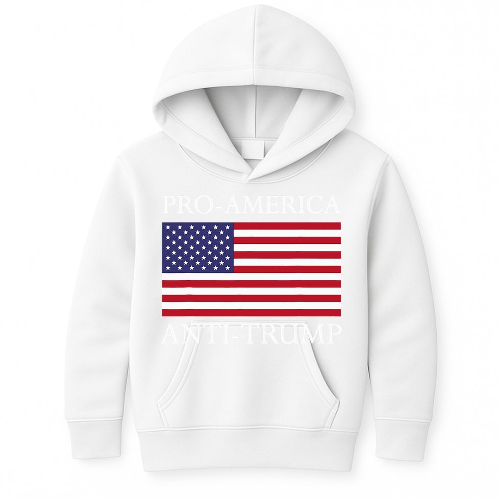 Pro America Anti Trump American Usa Flag Resist Kids Hoodie