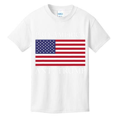 Pro America Anti Trump American Usa Flag Resist Kids T-Shirt