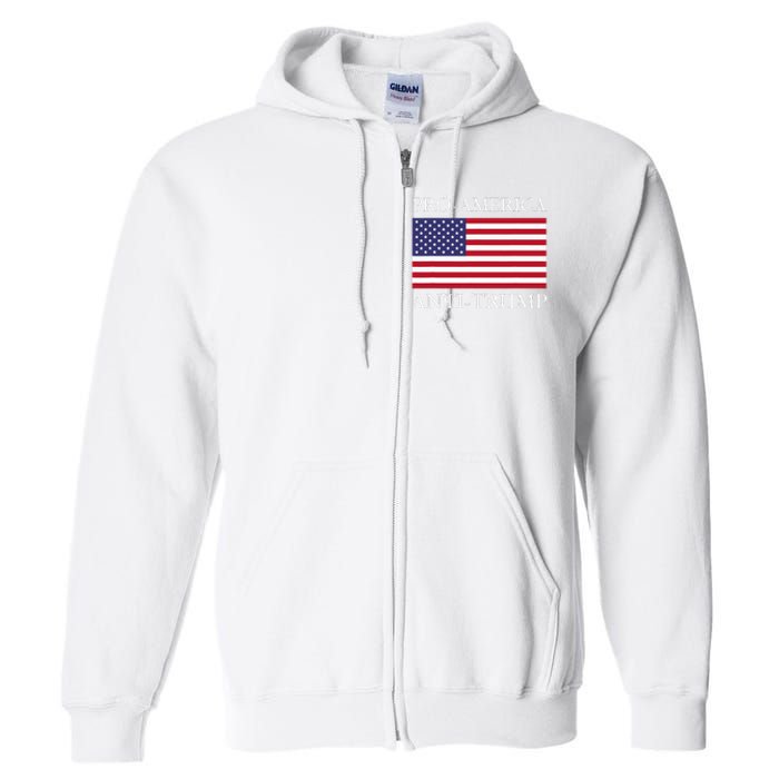 Pro America Anti Trump American Usa Flag Resist Full Zip Hoodie