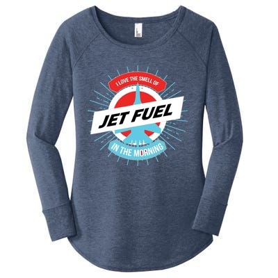 Pilot Aviator Aviation Cockpit Airplane Captain Pilot Women's Perfect Tri Tunic Long Sleeve Shirt