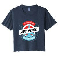 Pilot Aviator Aviation Cockpit Airplane Captain Pilot Women's Crop Top Tee