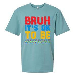 Pride Autism Awareness Day Bruh ItS Ok To Be Different Gift Sueded Cloud Jersey T-Shirt