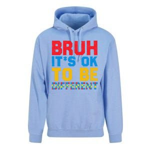 Pride Autism Awareness Day Bruh ItS Ok To Be Different Gift Unisex Surf Hoodie