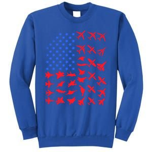 Pilot Airplane American Flag Plane Aviation Gift Patriotic Funny Gift Sweatshirt