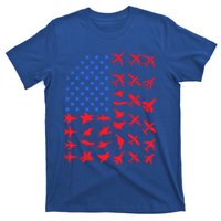 Pilot Airplane American Flag Plane Aviation Gift Patriotic Funny Gift T-Shirt