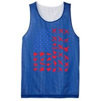 Pilot Airplane American Flag Plane Aviation Gift Patriotic Funny Gift Mesh Reversible Basketball Jersey Tank