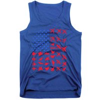 Pilot Airplane American Flag Plane Aviation Gift Patriotic Funny Gift Tank Top