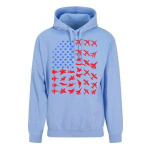 Pilot Airplane American Flag Plane Aviation Gift Patriotic Funny Gift Unisex Surf Hoodie