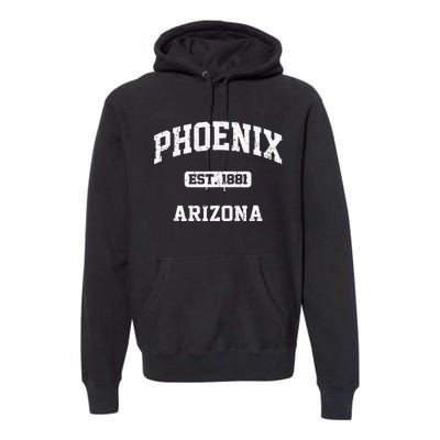 Phoenix Arizona AZ Vintage State Athletic Style Premium Hoodie