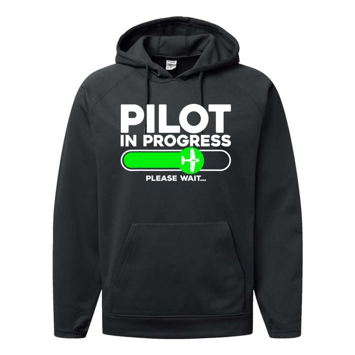 Pilot Art Airline Future Pilot Aviation Airplane Performance Fleece Hoodie