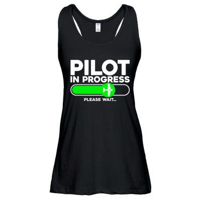 Pilot Art Airline Future Pilot Aviation Airplane Ladies Essential Flowy Tank