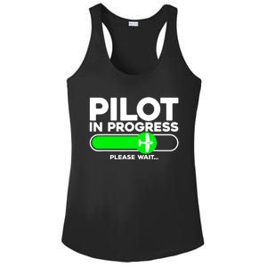 Pilot Art Airline Future Pilot Aviation Airplane Ladies PosiCharge Competitor Racerback Tank