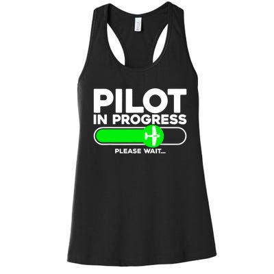 Pilot Art Airline Future Pilot Aviation Airplane Women's Racerback Tank