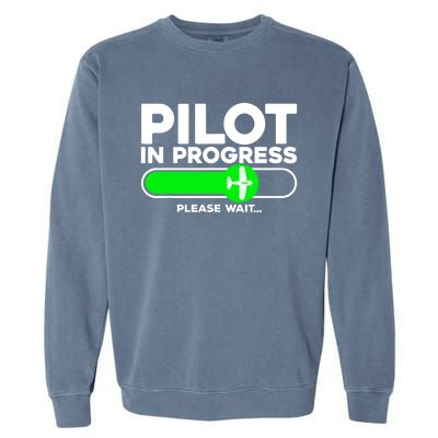 Pilot Art Airline Future Pilot Aviation Airplane Garment-Dyed Sweatshirt