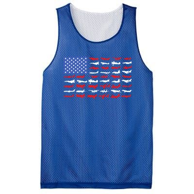 Pilot Airplane American Flag Vintage Aviation Flying Airline Cool Gift Mesh Reversible Basketball Jersey Tank