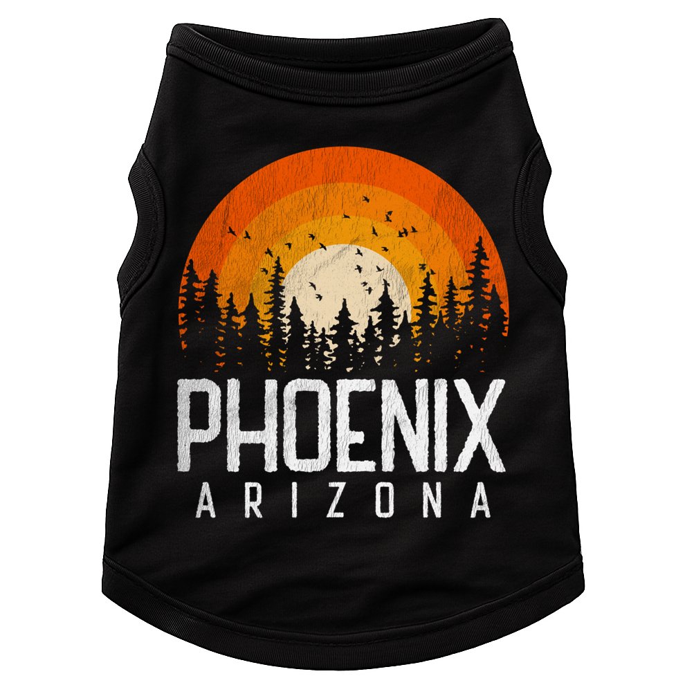 Phoenix Arizona Az Vintage Retro Style City 70s 80s 90s Gift Cool Gift Doggie Tank