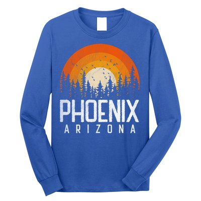 Phoenix Arizona Az Vintage Retro Style City 70s 80s 90s Gift Cool Gift Long Sleeve Shirt