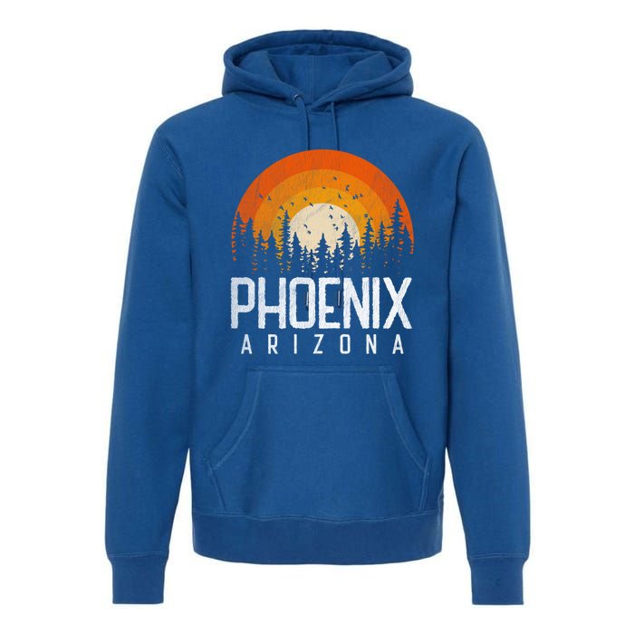 Phoenix Arizona Az Vintage Retro Style City 70s 80s 90s Gift Cool Gift Premium Hoodie