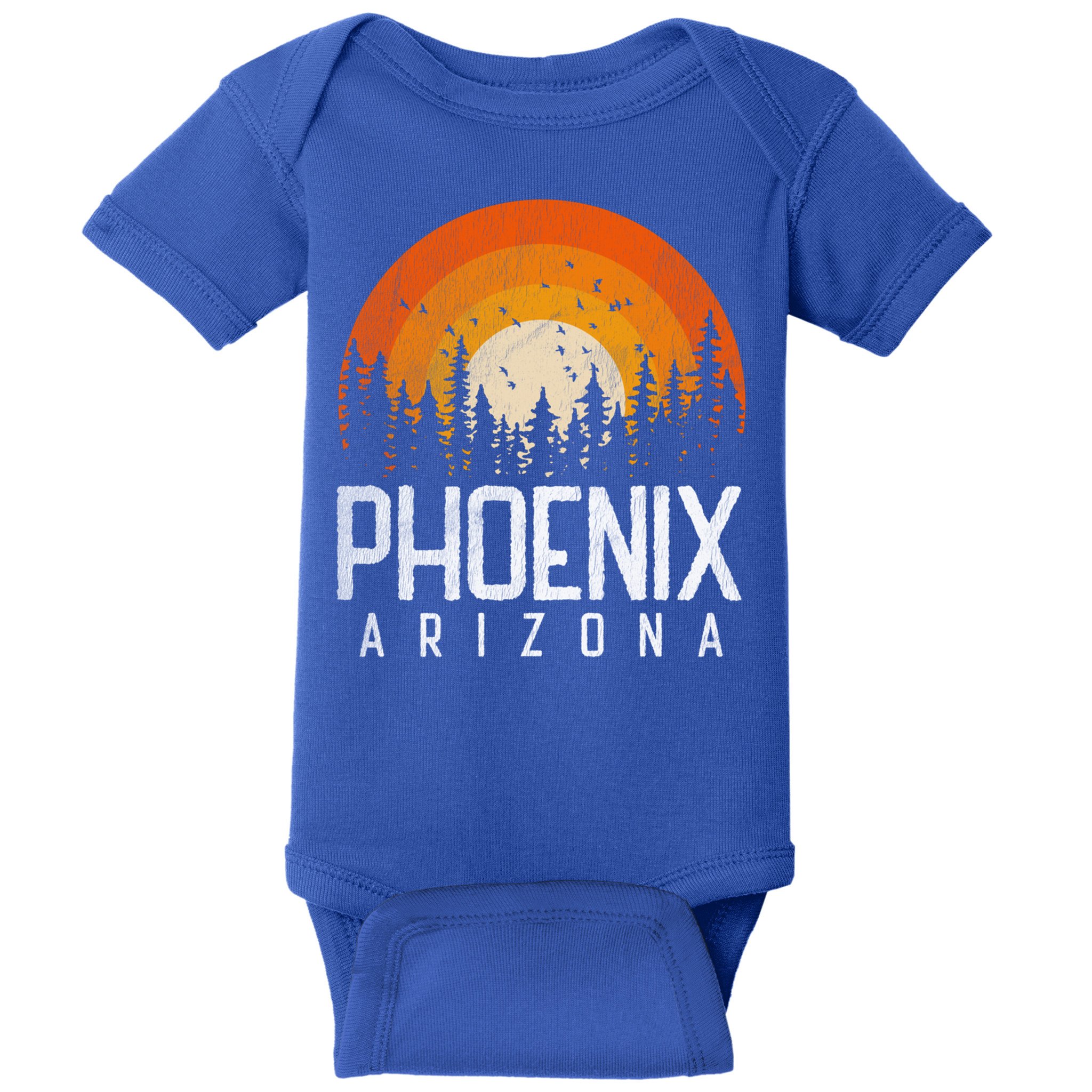 Phoenix Arizona Az Vintage Retro Style City 70s 80s 90s Gift Cool Gift Baby Bodysuit