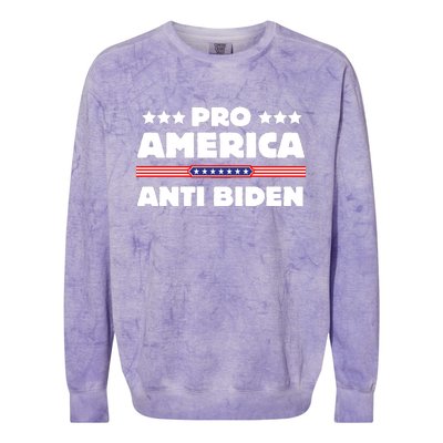 Pro America Anti Biden Colorblast Crewneck Sweatshirt